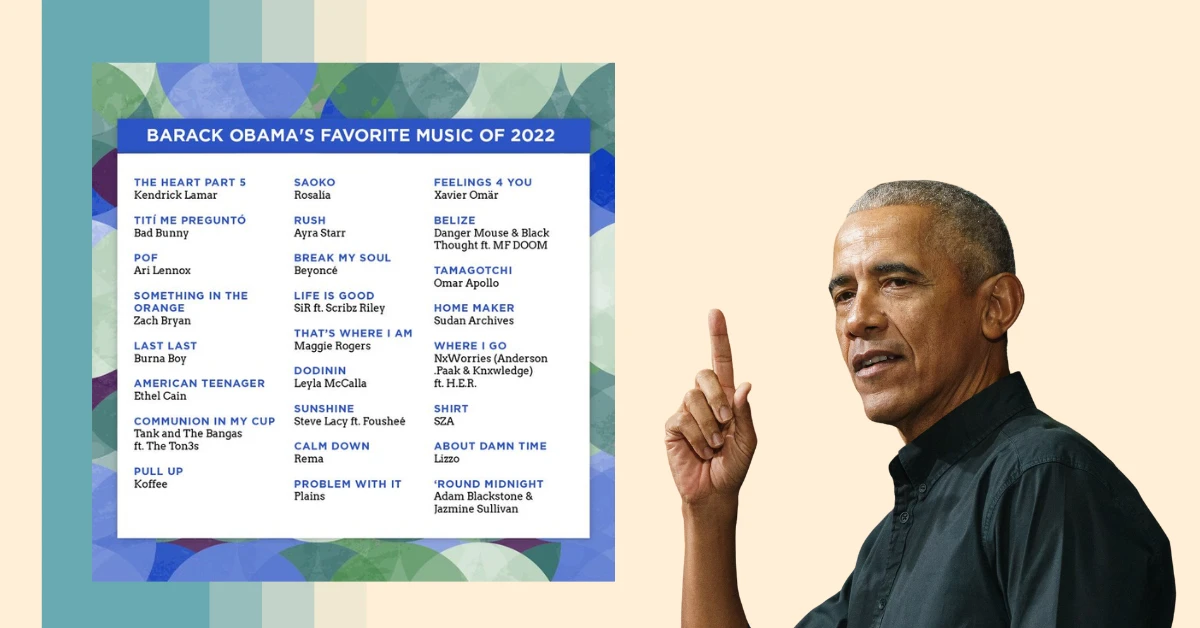 Barack Obama Shares His Favourite Songs of 2022