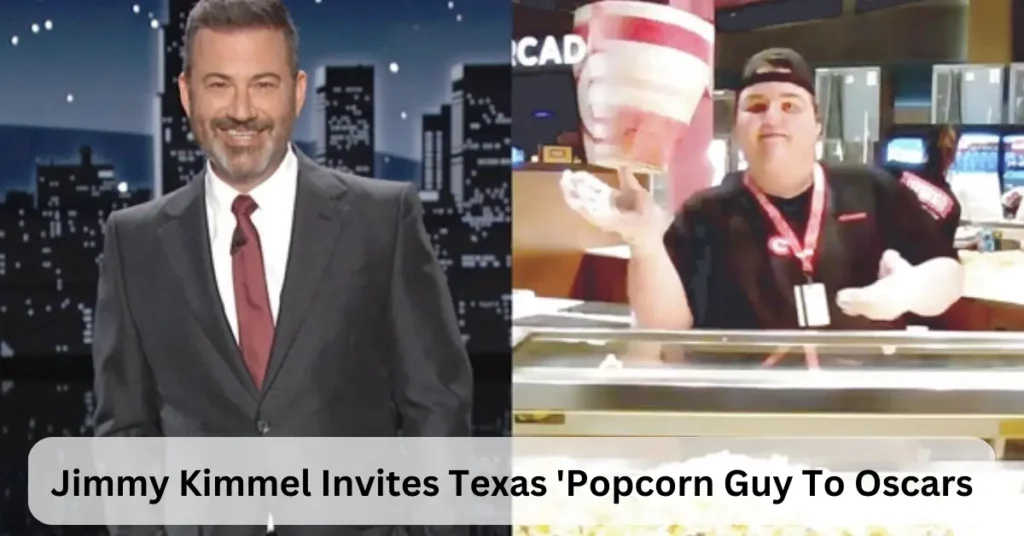 Jimmy Kimmel Invites Texas 'Popcorn Guy' To Oscars