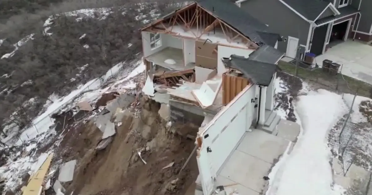 Empty Homes Slide off Foundation In Draper, Utah