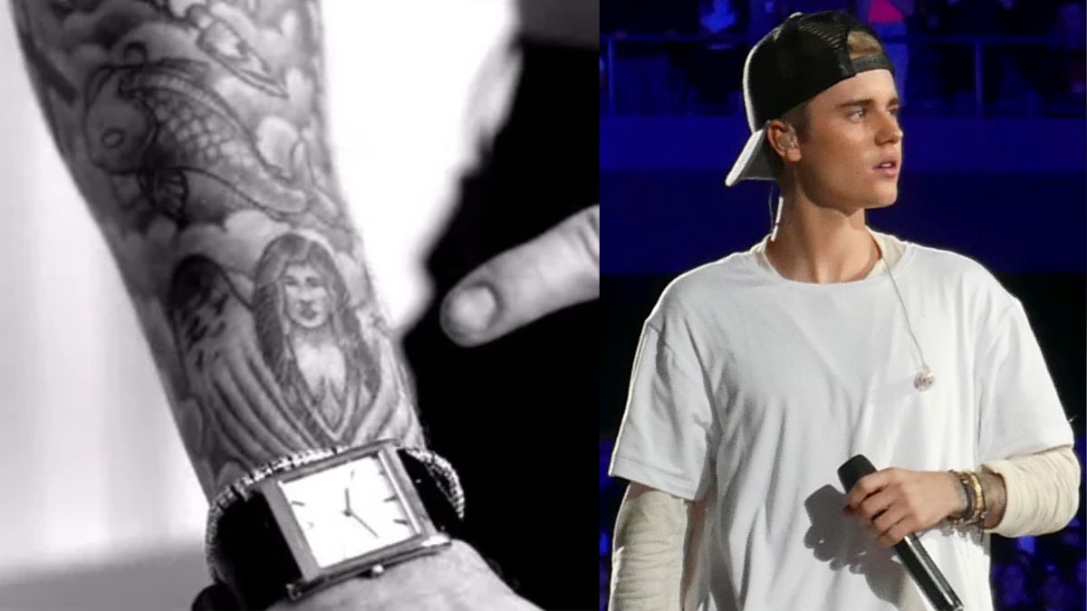 justin bieber selena tattoo-