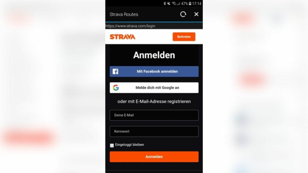 strava login