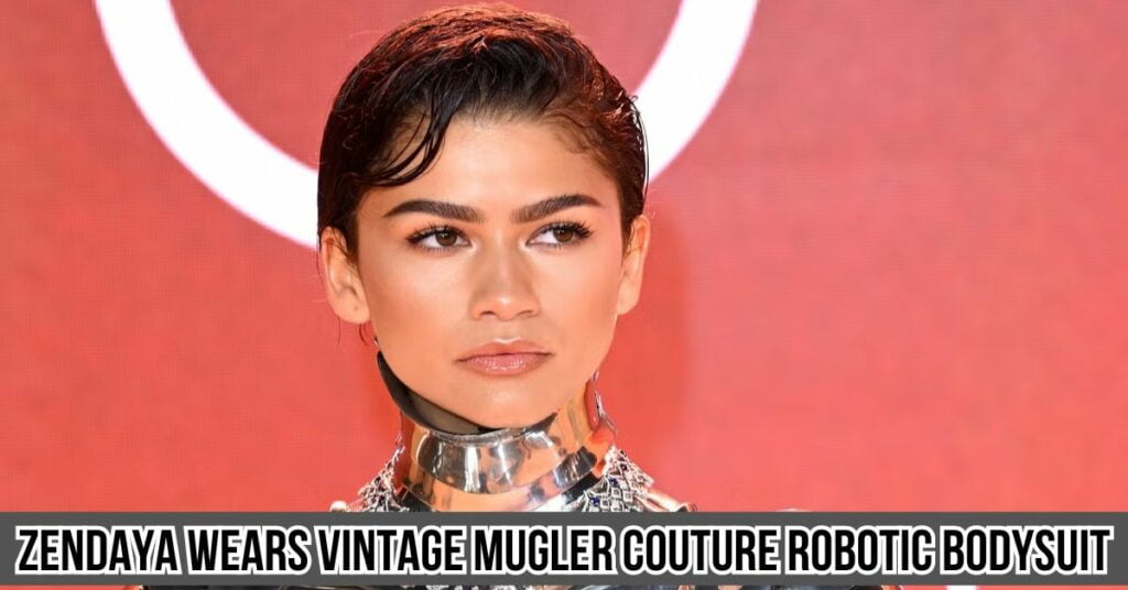 Zendaya Wears Vintage Mugler Couture Robotic Bodysuit